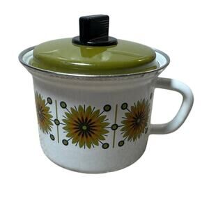 AUSTRIA EMAIL Vintage Enamelware, Made in Austria, 1970'S, Flowers